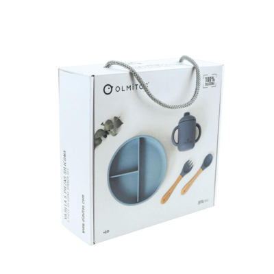 Vajilla 4 Piezas de silicona azul - Imagen 5