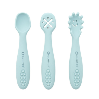 Set cubiertos de aprendizaje azul