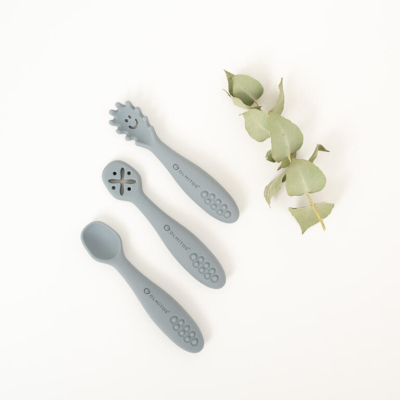 Set cubiertos de aprendizaje gris - Imagen 2