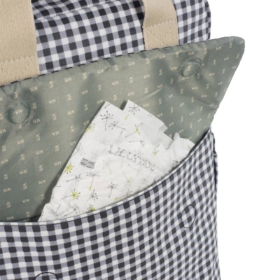 Mochila maternal I Love Vichy Negro - Imagen 9