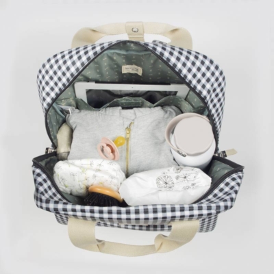 Mochila maternal I Love Vichy Negro - Imagen 14