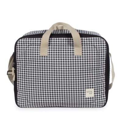 Maleta maternal I Love Vichy Negro