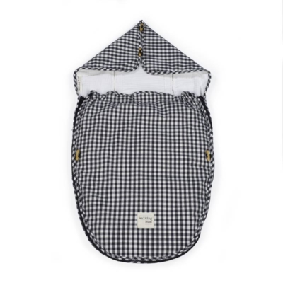 Saco capazo entretiempo 2 en 1 I love vichy negro