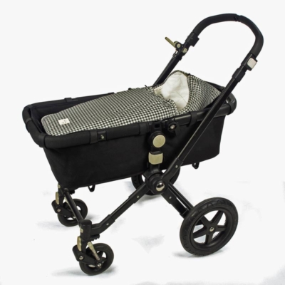 Saco capazo entretiempo 2 en 1 I love vichy negro - Imagen 3