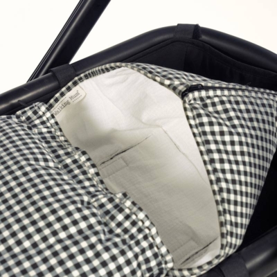 Saco capazo entretiempo 2 en 1 I love vichy negro - Imagen 5