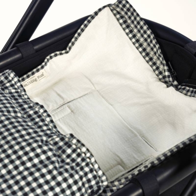 Saco capazo entretiempo 2 en 1 I love vichy negro - Imagen 6