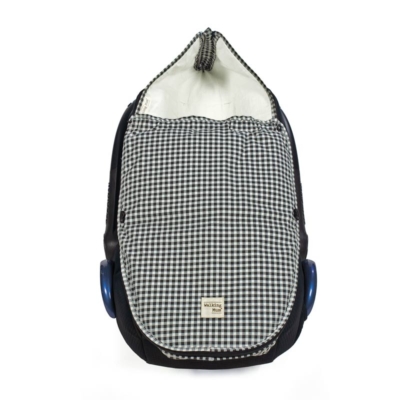 Saco capazo entretiempo 2 en 1 I love vichy negro - Imagen 7