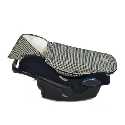 Saco capazo entretiempo 2 en 1 I love vichy negro - Imagen 8