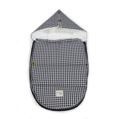 Saco capazo invierno 2 en 1 I love vichy negro