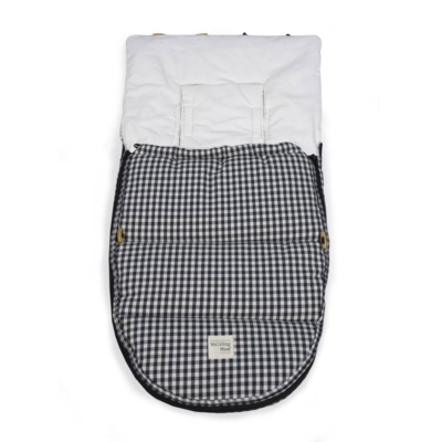 Saco capazo invierno 2 en 1 I love vichy negro - Imagen 2