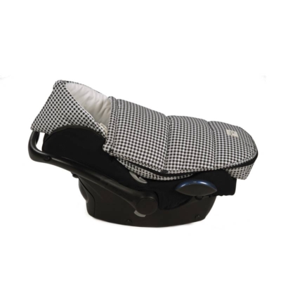 Saco capazo invierno 2 en 1 I love vichy negro - Imagen 4