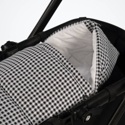 Saco capazo invierno 2 en 1 I love vichy negro - Imagen 6