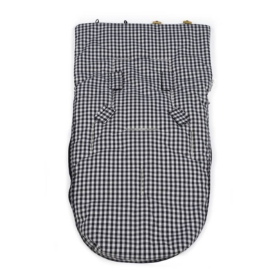 Saco capazo invierno 2 en 1 I love vichy negro - Imagen 8