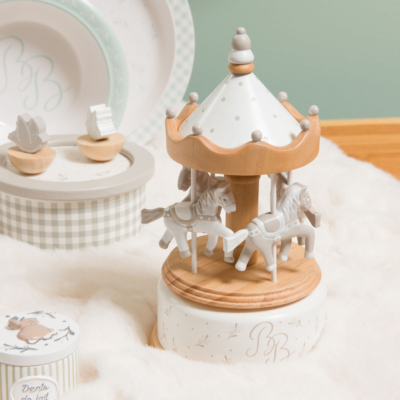 Carrusel musical natural taupe - Imagen 2