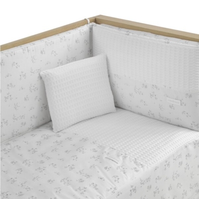 Colcha con protector para cuna de 60 Merlo crudo - Imagen 2