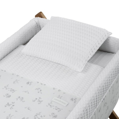 Minicuna madera natural Merlo crudo - Imagen 2