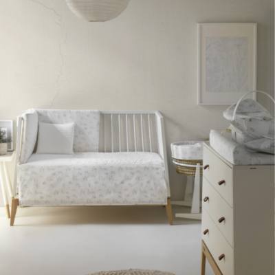 Colcha con protector para cuna de 60 Merlo crudo - Imagen 5