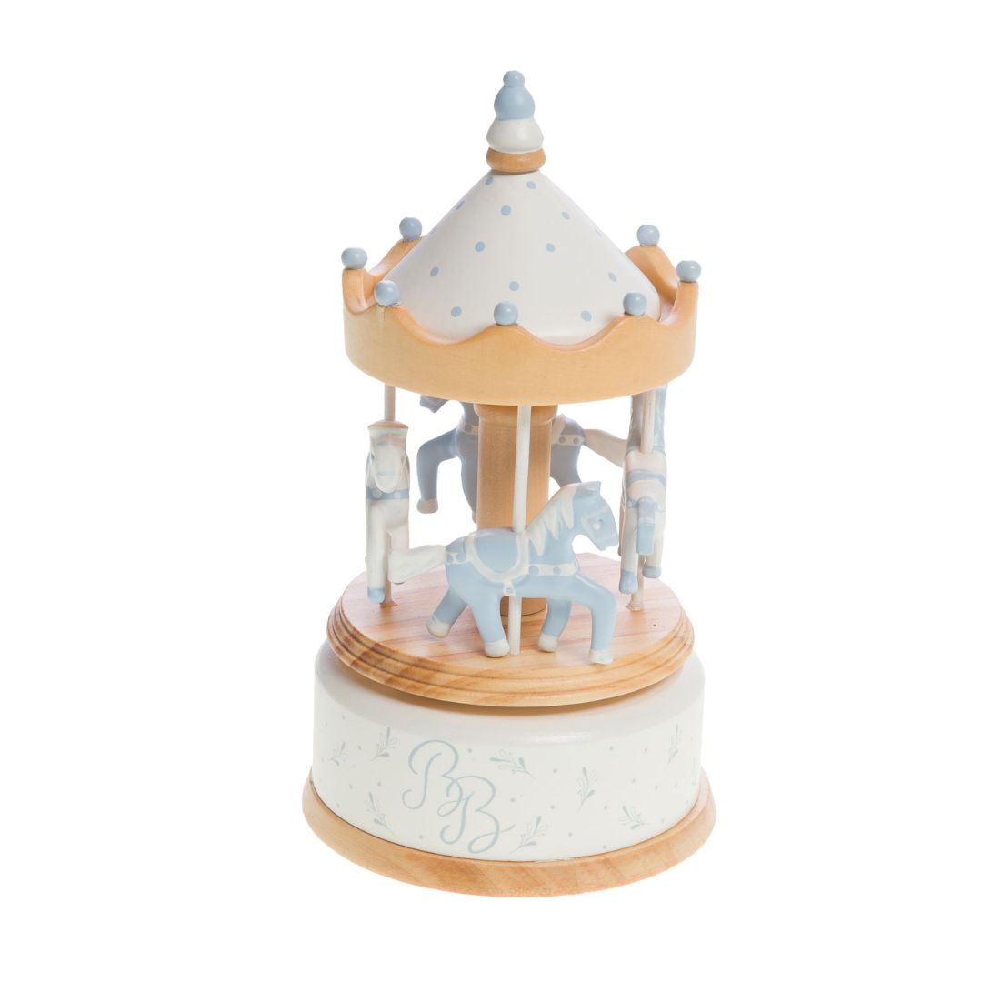 carrusel musical amadeus para bebes y niños (9) Carrusel musical natural azul - Imagen 1