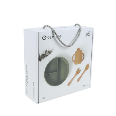 Vajilla 4 Piezas de silicona verde - Imagen 8