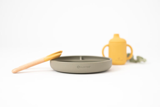 Vajilla 4 Piezas de silicona verde - Imagen 4