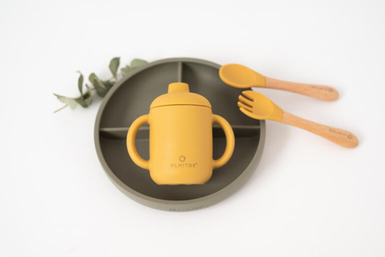 Vajilla 4 Piezas de silicona verde - Imagen 5