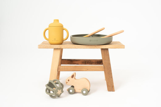 Vajilla 4 Piezas de silicona verde - Imagen 7