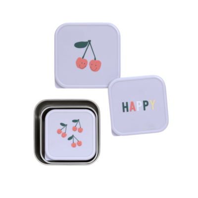 Set de 3 cajitas para alimentos Happy fruits cereza - Imagen 4