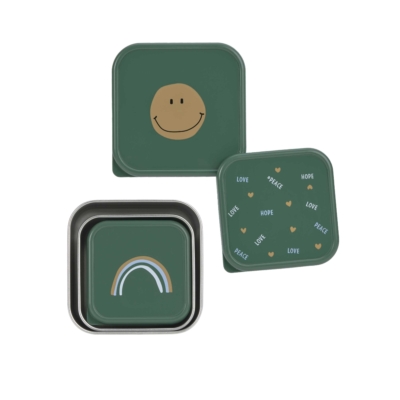 Set de 3 cajitas para alimentos Smile green - Imagen 5