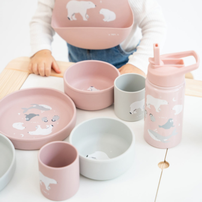 Set de alimentación 3 piezas print Polaris Rosa - Imagen 2