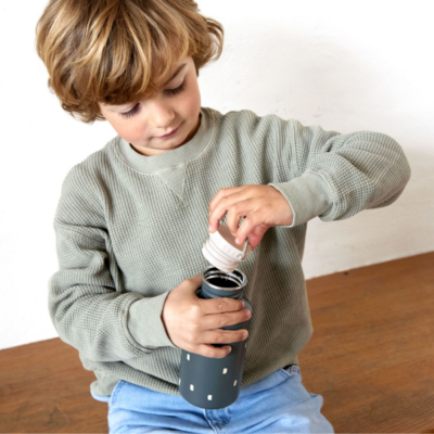 Botella de acero Happy prints azul marino - Imagen 2