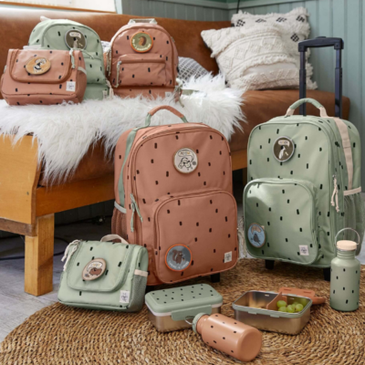 Mini mochila Happy prints verde oliva claro - Imagen 4