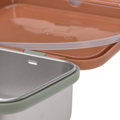 Caja de almuerzo de acero Happy prints caramelo - Imagen 5