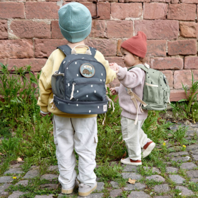 Mini mochila Happy prints azul marino - Imagen 2