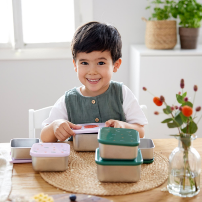 Set de 3 cajitas para alimentos Smile green - Imagen 2