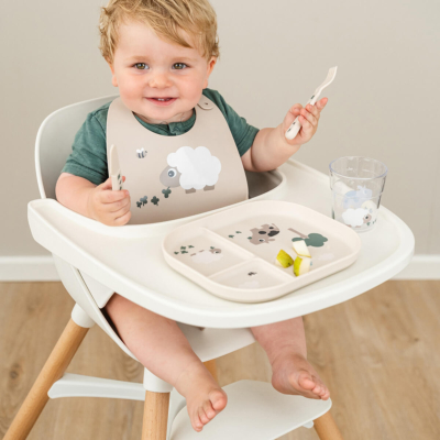 Plato infantil con compartimentos Tiny Farm Arena - Imagen 3