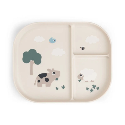 Plato infantil con compartimentos Tiny Farm Arena