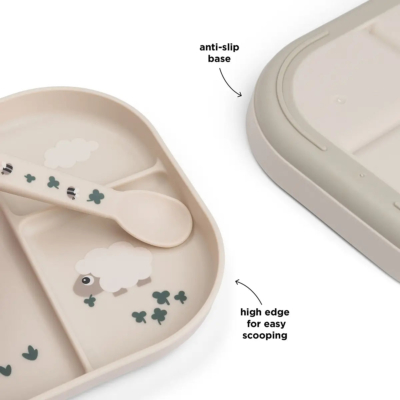 Plato infantil con compartimentos Tiny Farm Arena - Imagen 4