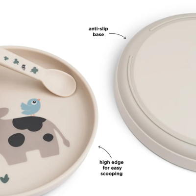 Plato infantil redondo Tiny Farm Arena - Imagen 4