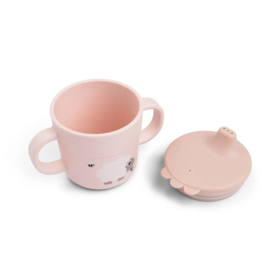 Taza para niños con asas Tiny Farm Rosa - Imagen 3