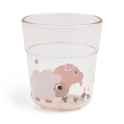 Vaso para niños Tiny Farm - Rosa