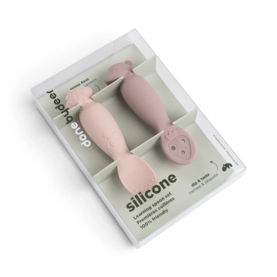 Set de 2 cucharas de aprendizaje Tiny Farm Rosa - Imagen 4