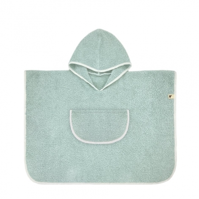 Poncho S 6-24 meses 45cm. plain menta
