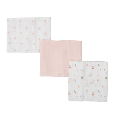 Pack de 3 muselinas de algodón Astros - Imagen 2