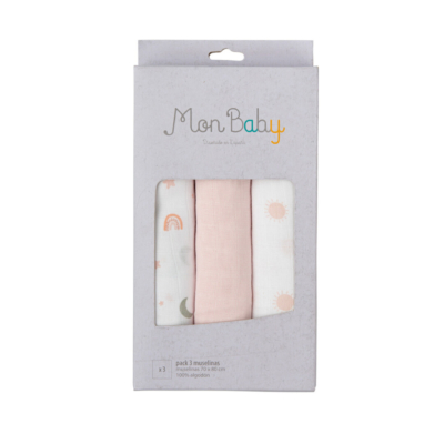 Pack de 3 muselinas de algodón Astros
