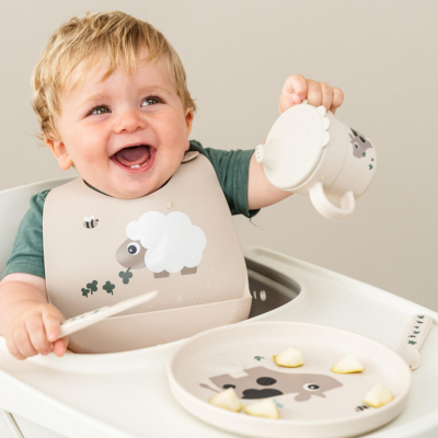 Plato infantil redondo Tiny Farm Arena - Imagen 3