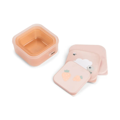 Set de 3 cajitas para alimentos Tiny Farm Rosa - Imagen 3