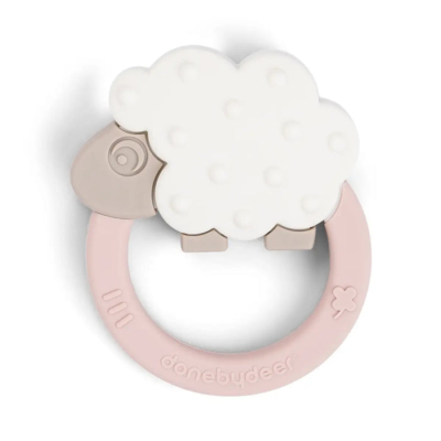 Mordedor de silicona Tiny Farm Rosa - Imagen 4