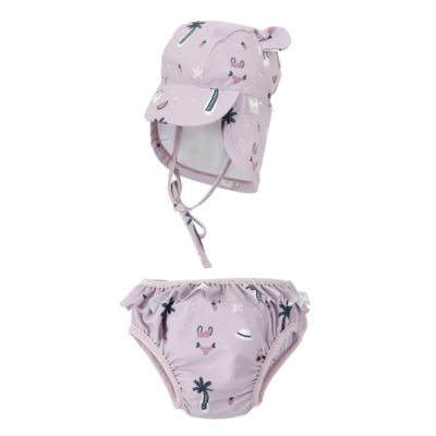 Conjunto de bañador pañal y gorra Hawai 3-9 meses