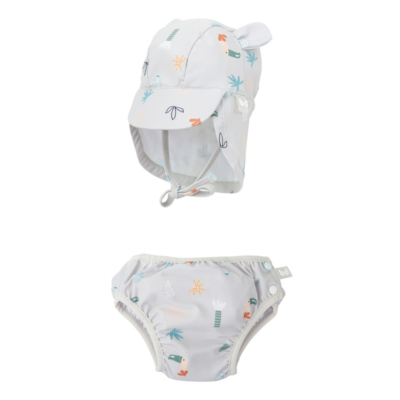 Conjunto de bañador pañal y gorra Tucan 3-9 meses