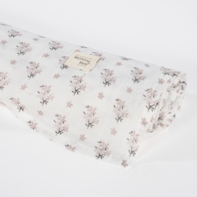 Muselina de algodón Botton Flor